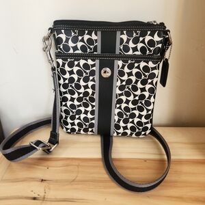 Coach Monochrome Patterned Crossbody Bag